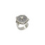 Серебряное двухслойное кольцо с черневым декором  10020542А05